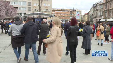 Photo of Građani Sarajeva mirnim protestom iskazali podršku Ukrajini