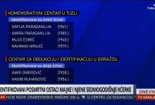 Photo of Dnevnik TVSA/ Identifikovani posmrtni ostaci šest žrtava u Komemorativnom centru u Tuzli