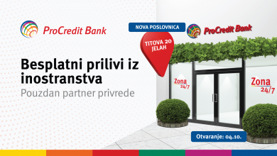 Photo of ProCredit Bank proširuje mrežu: Uskoro poslovnica u Jelahu