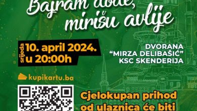 Photo of Bajramski koncert ‘Bajram dođe, mirišu avlije’ 10. aprila u Skenderiji